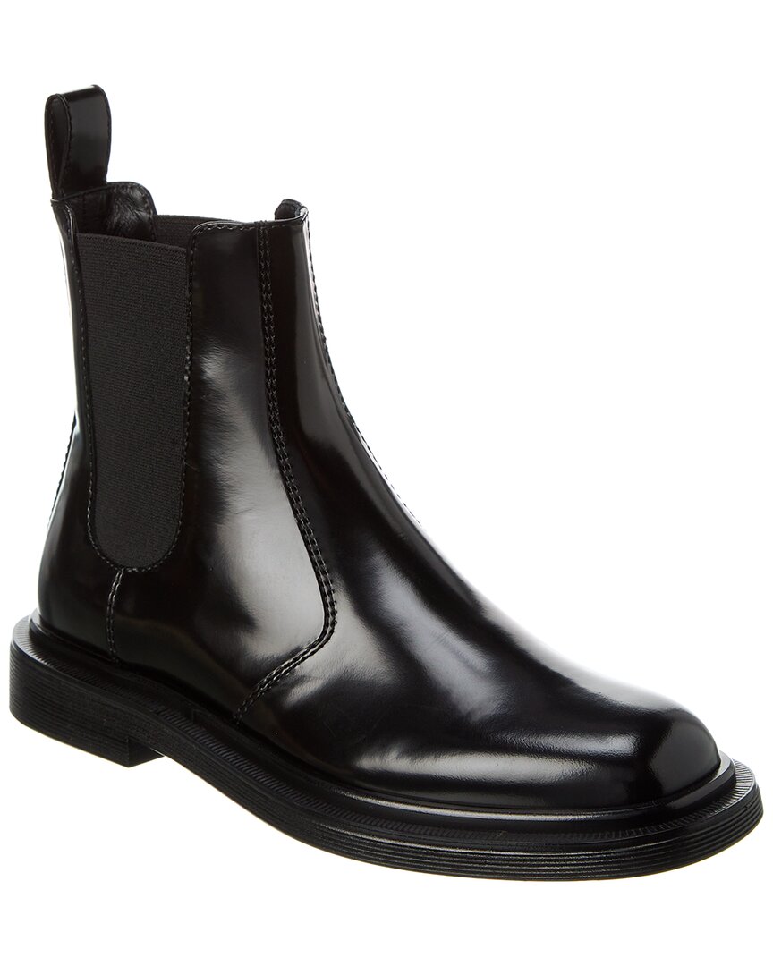 The Row 20mm Elastic Ranger Leather Ankle Boots In Black