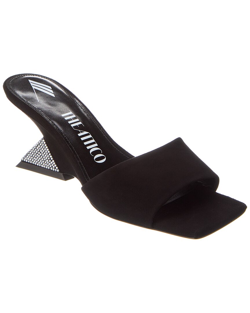 Attico Cheope 60 Suede Mules In Black
