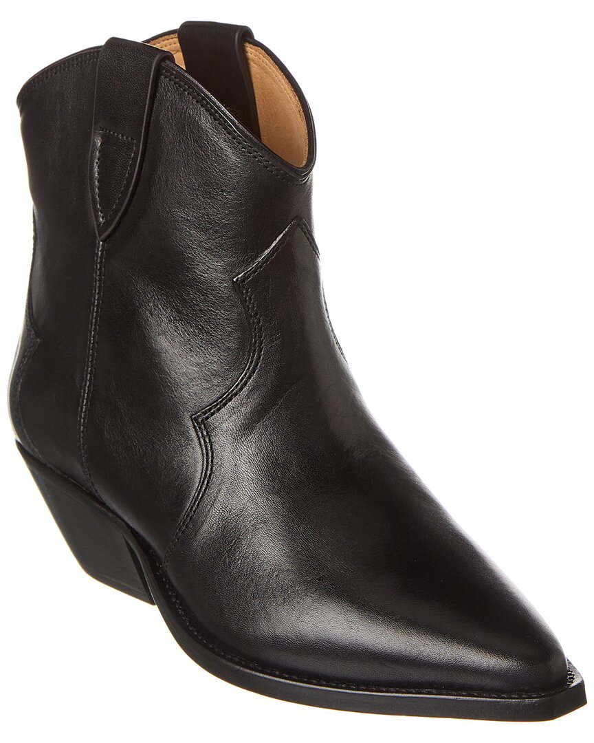Isabel Marant Dewina Leather Bootie In Black