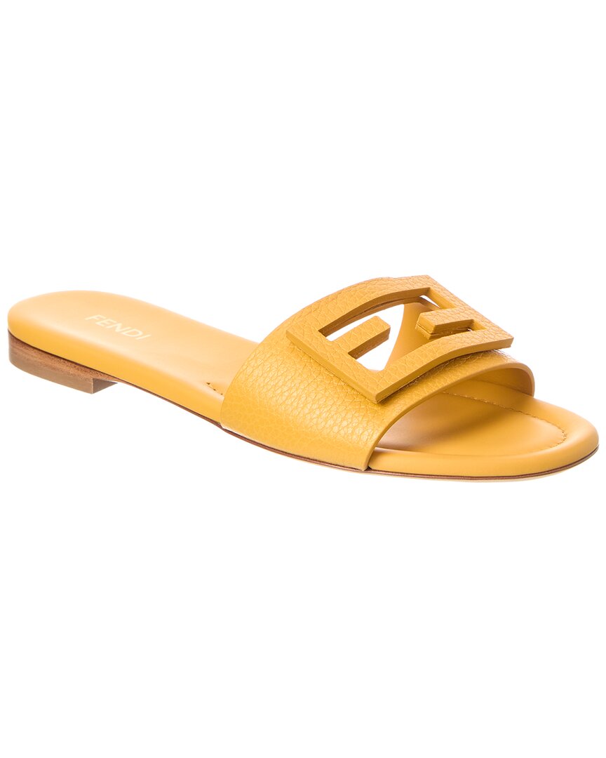 Fendi Yellow Tube Leather Sandal