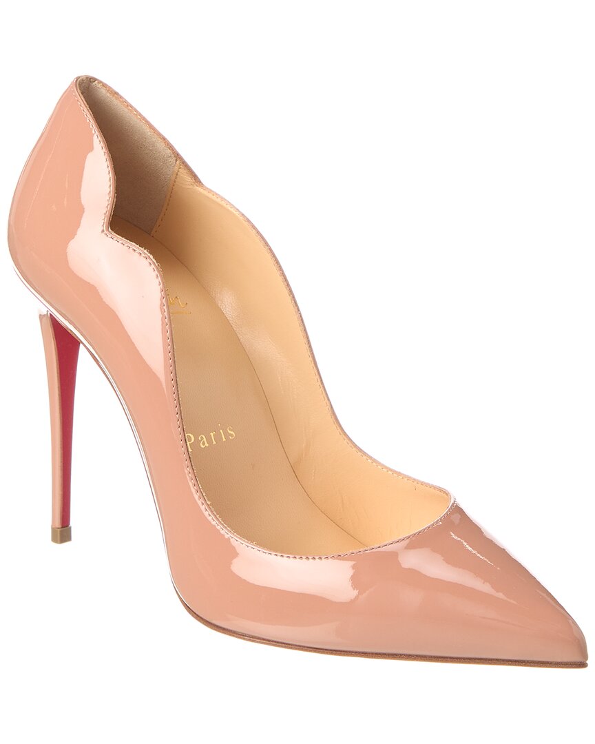 Shop Christian Louboutin Hot Chick 100 Patent Pump In Brown