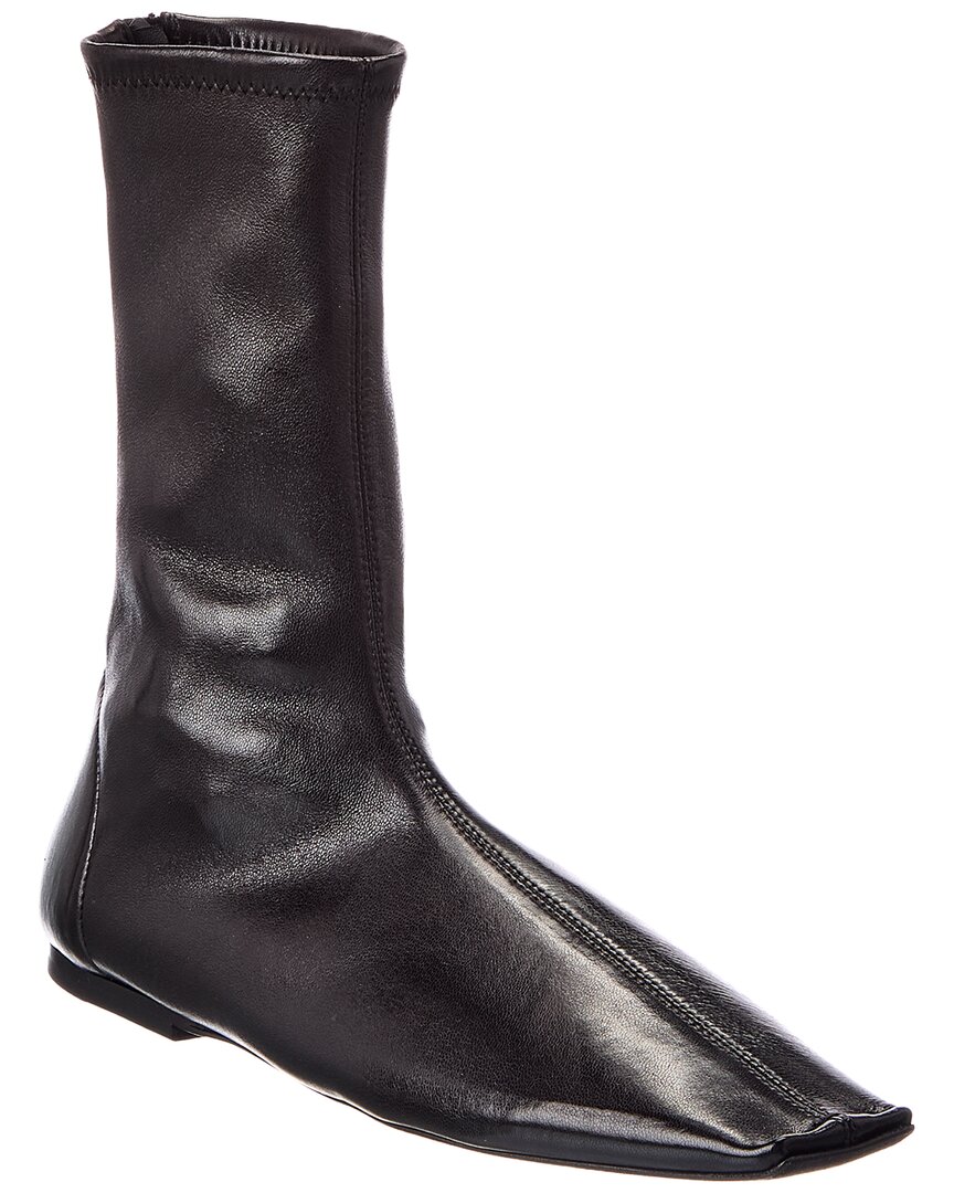 Khaite Marlene Leather Boot In Black