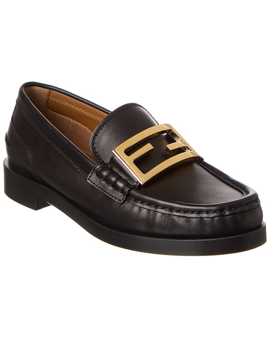 ローファー・オックスフォード Fendi Black Leather Baguette Loafers Baguette Leather Black | Fendi
