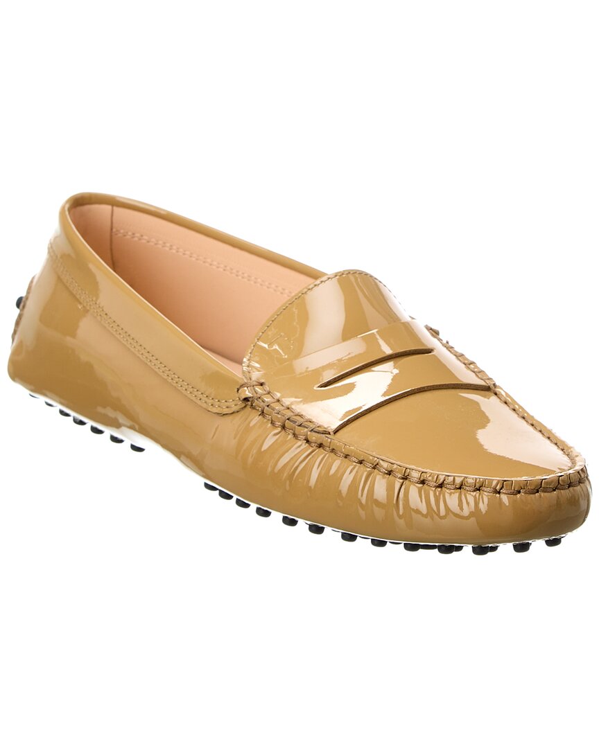 Tod's Patent Loafer In Yellow