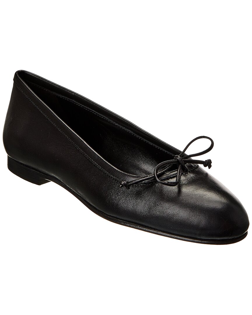 Manolo Blahnik Veralli Leather Flat In Black