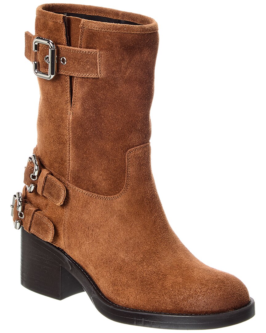 Chloé Dakota Suede Bootie In Brown