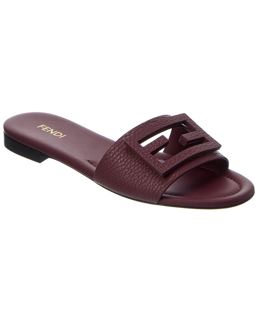 Fendi Red Tube Leather Sandal