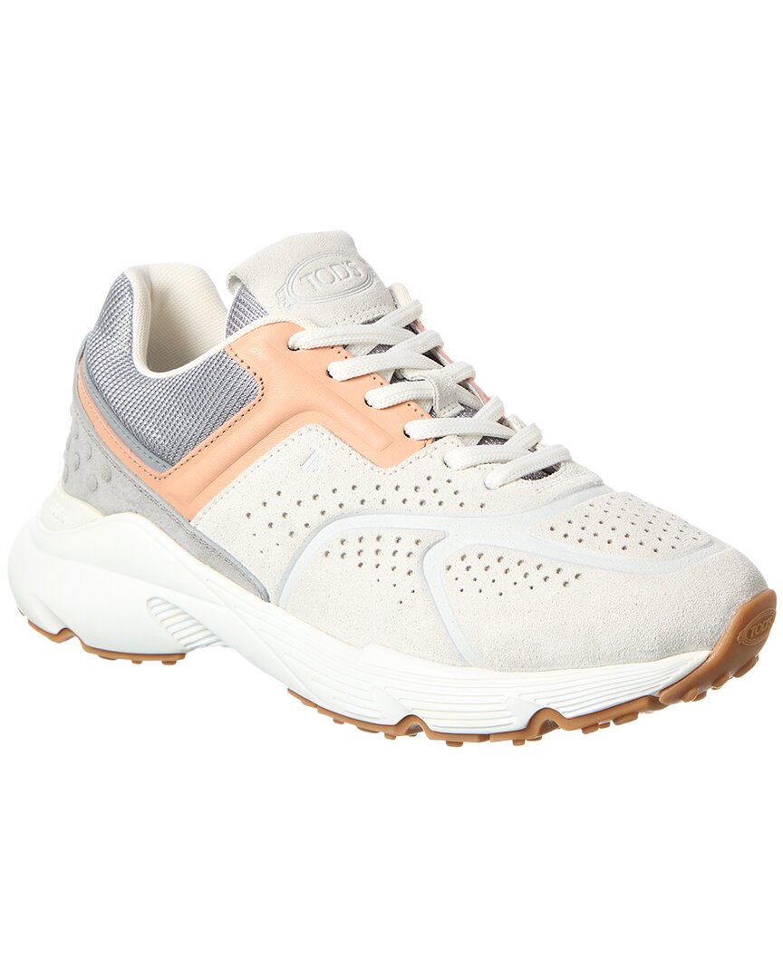 Tod's Mesh & Suede Sneaker In Gray