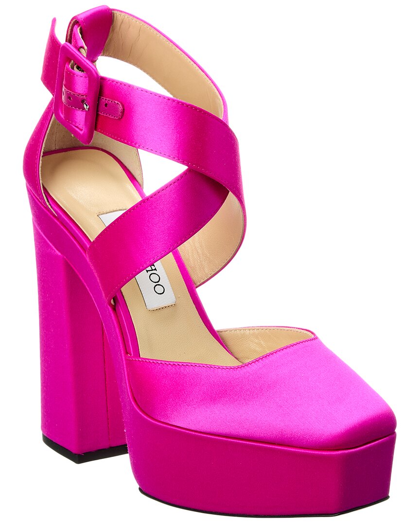 Jimmy Choo Gaia 140mm Platform Sandals In Pink