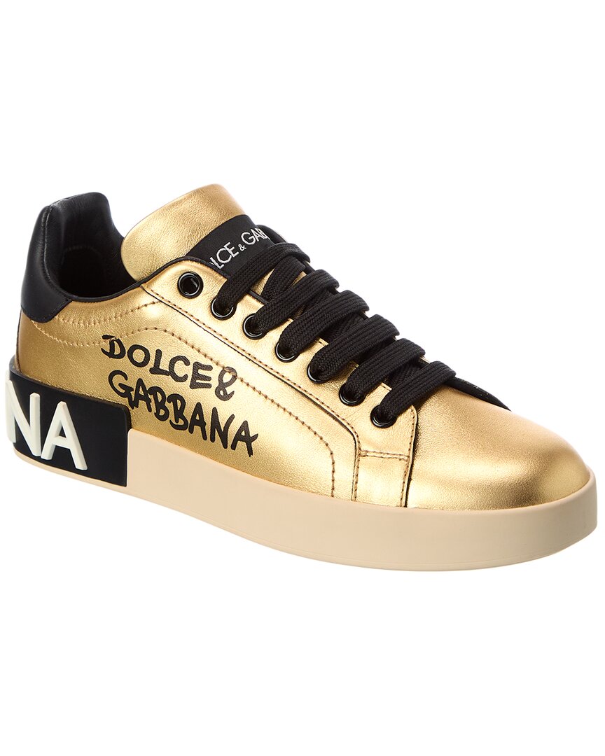 Dolce & Gabbana , Sneakers, Female, Yellow, 3 Uk, Portofino Trainers - Image 2