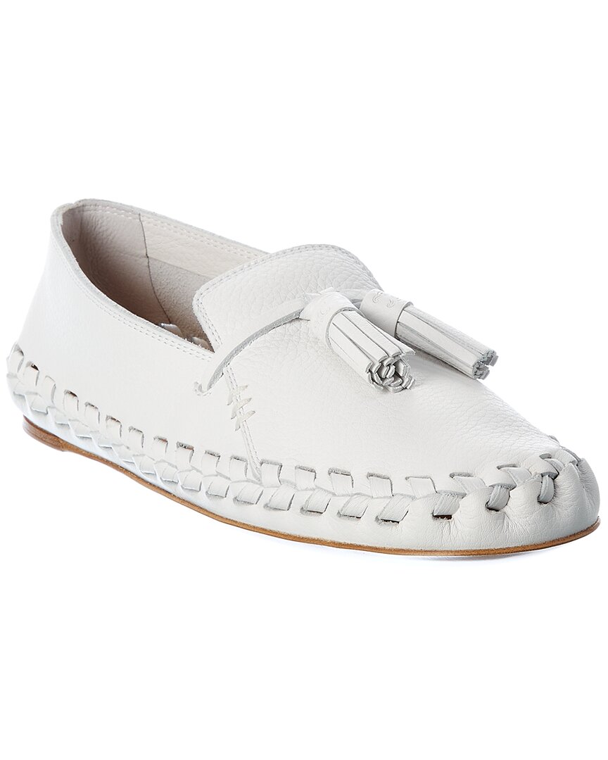 celine moccasin white