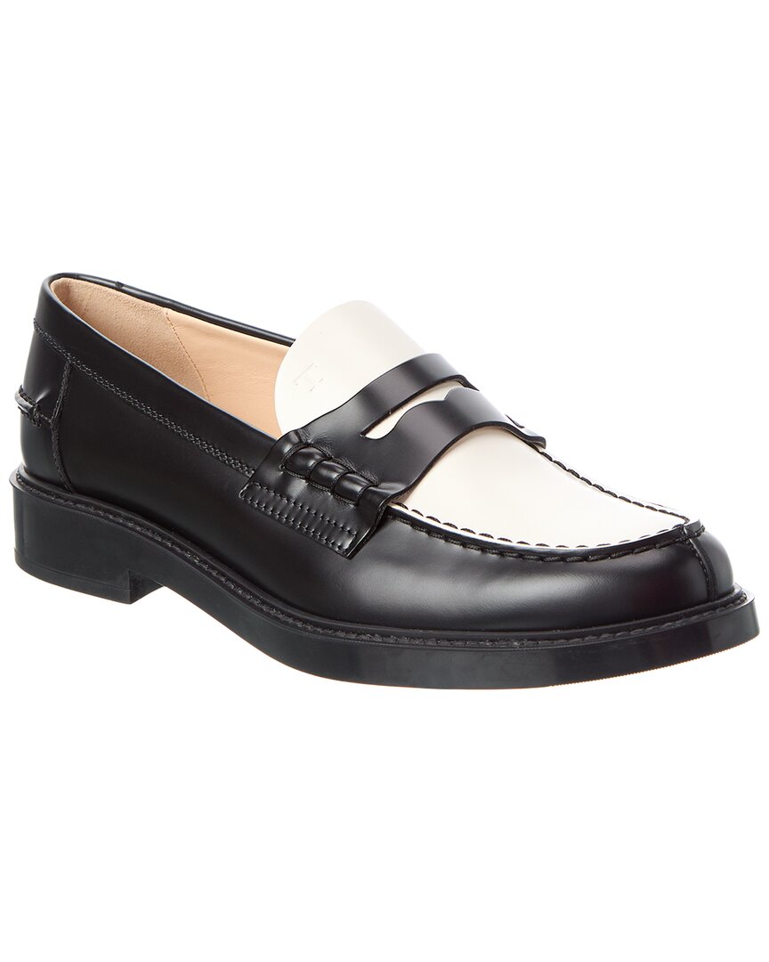 Tod's Leather Loafer In Multi