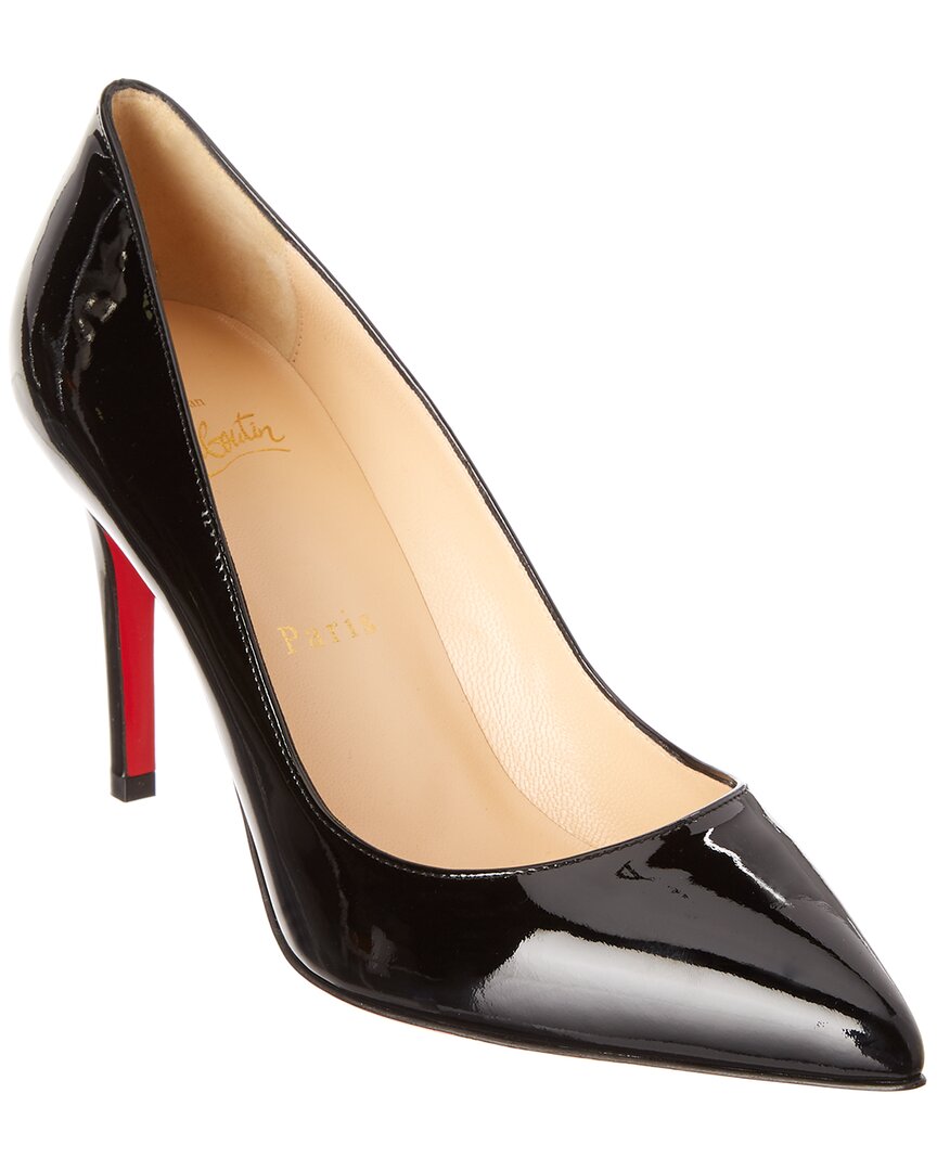 Christian Louboutin Decollete 85mm Patent Leather Red Sole Pumps In Black
