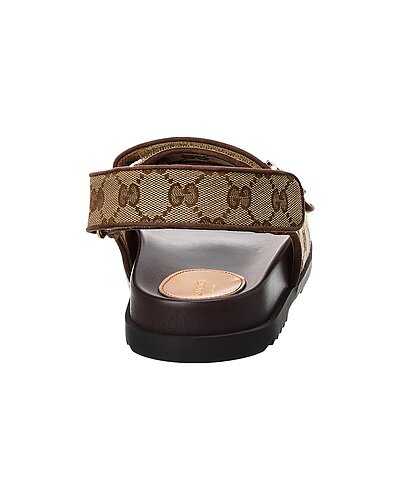 GG Canvas & Leather Sandal