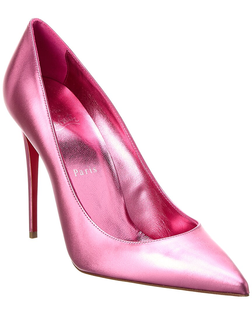 Shop Christian Louboutin Kate 100 Leather Pump In Pink