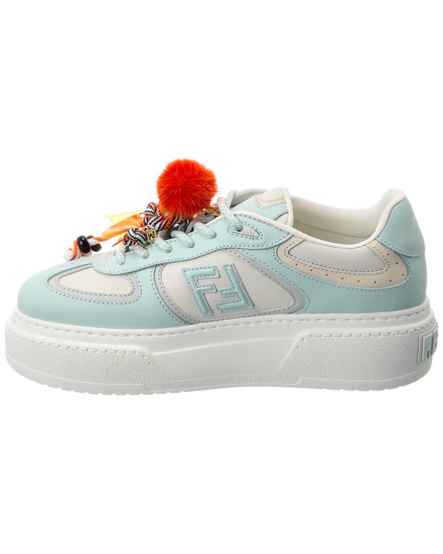 Fendi Low-top Sporty Sneakers With Embellishments In Blue
