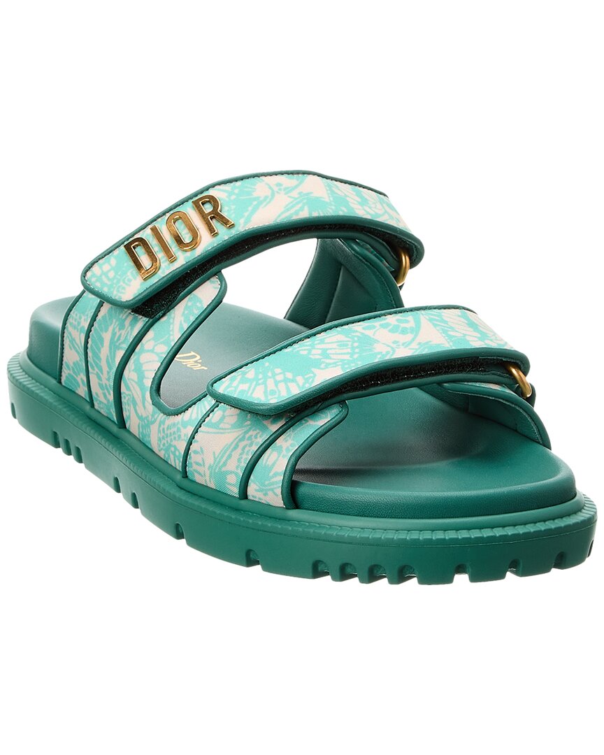 Dior Act Canvas & Leather Sandal In Green