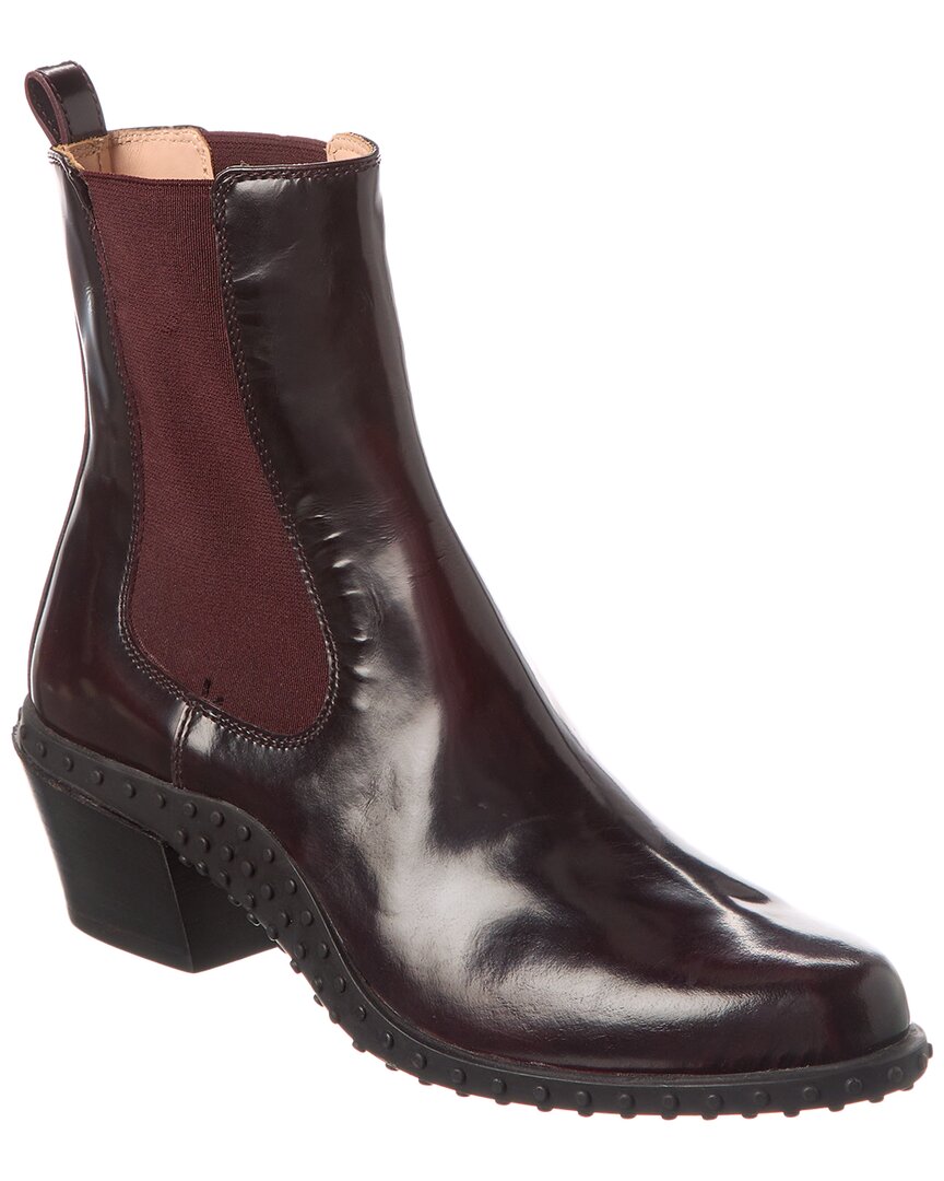 Tod's Leather Boot In Red