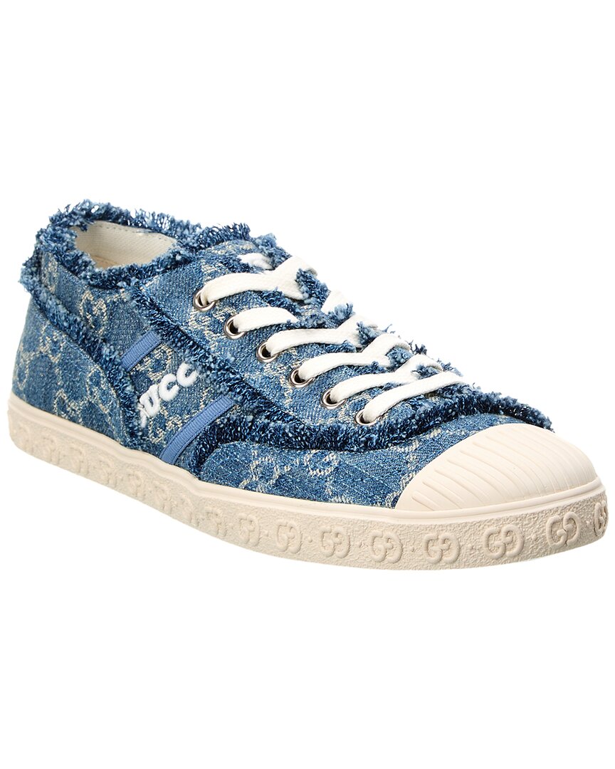 Gucci Denim Gg Sneakers In Blue