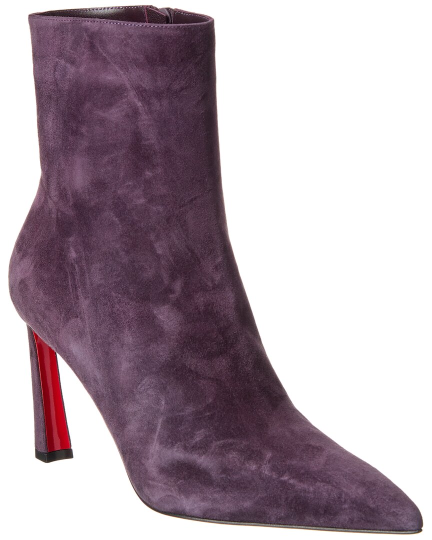 Christian Louboutin Condorax 85 Suede Bootie In Animal Print