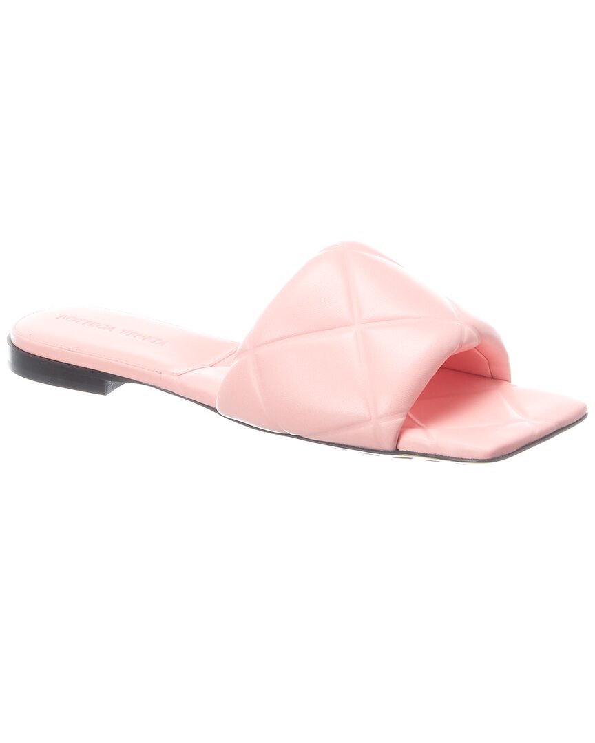 Bottega Veneta Flat Padded Sandals In Pink