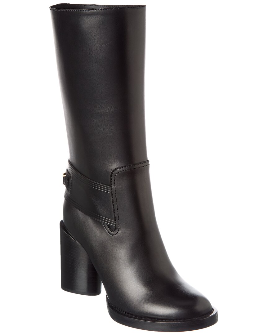 Ferragamo Alan 85 Leather Boot In Black