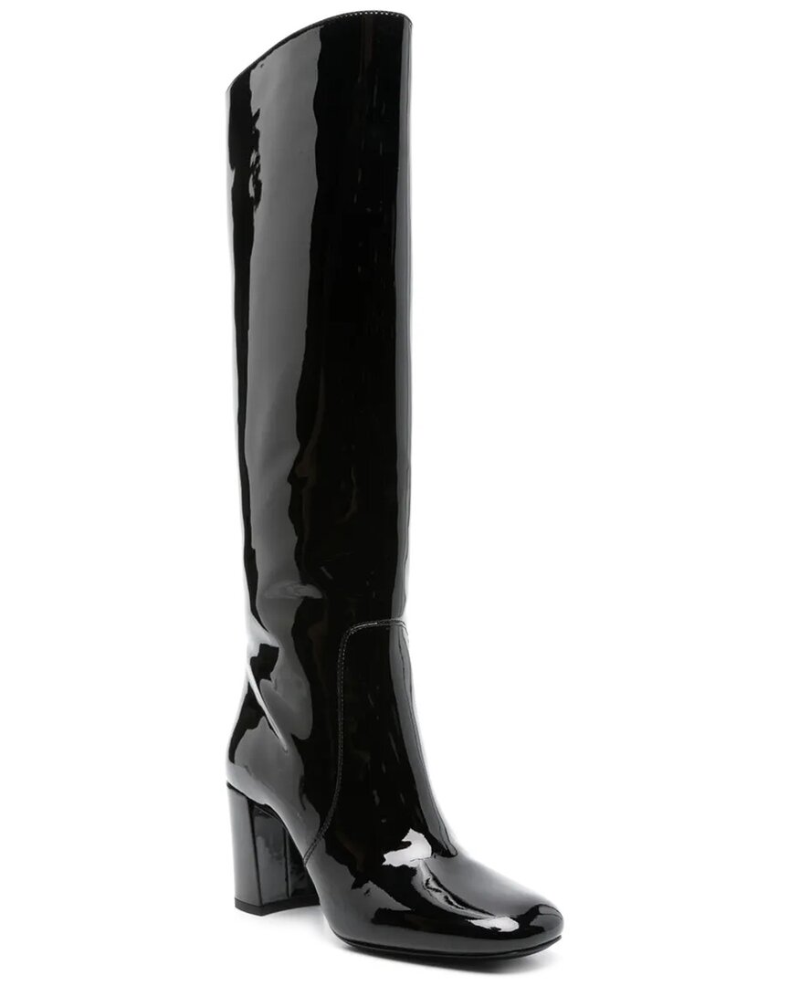 Saint Laurent Who Leather Boot In Black