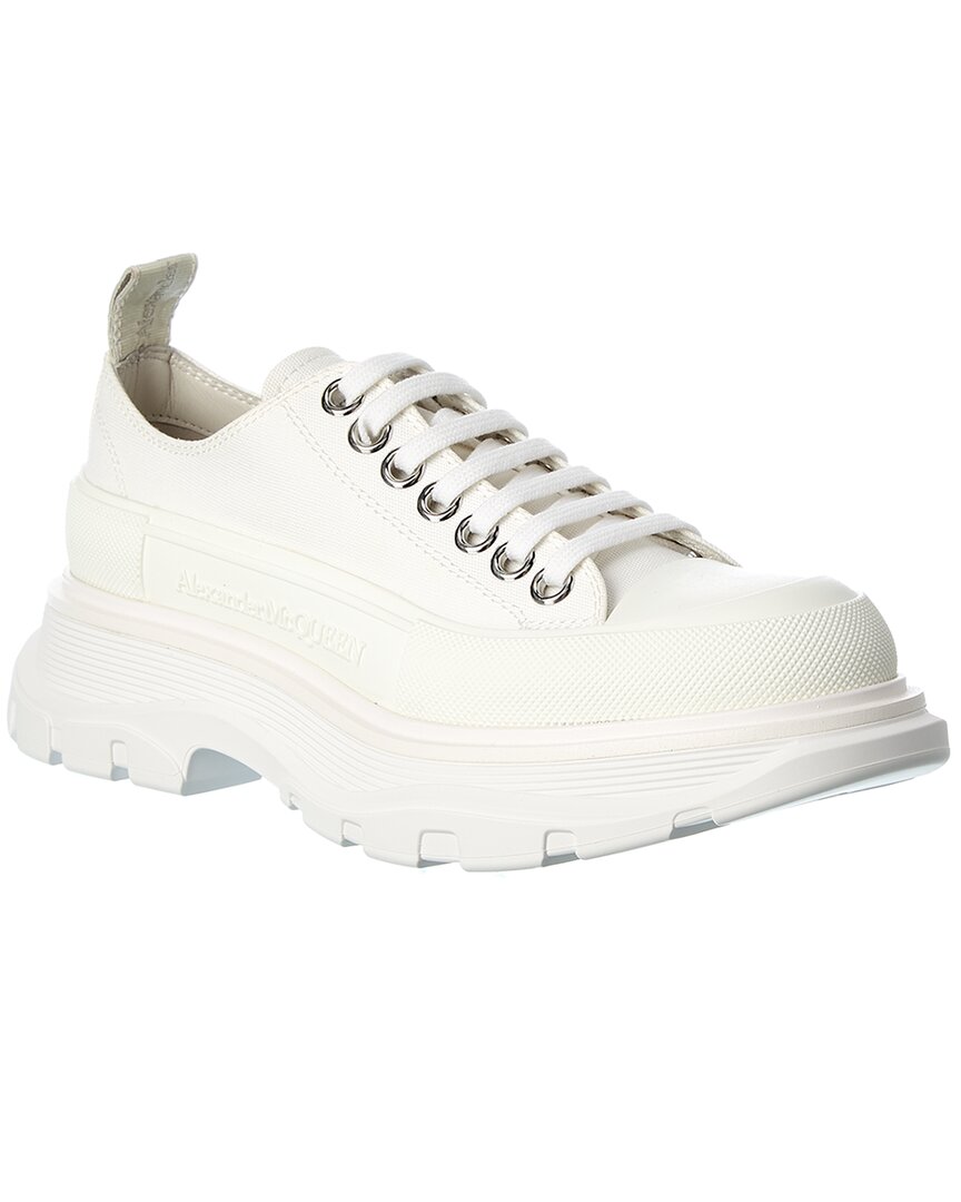 Shop Alexander Mcqueen Tread Slick Canvas Sneaker In White