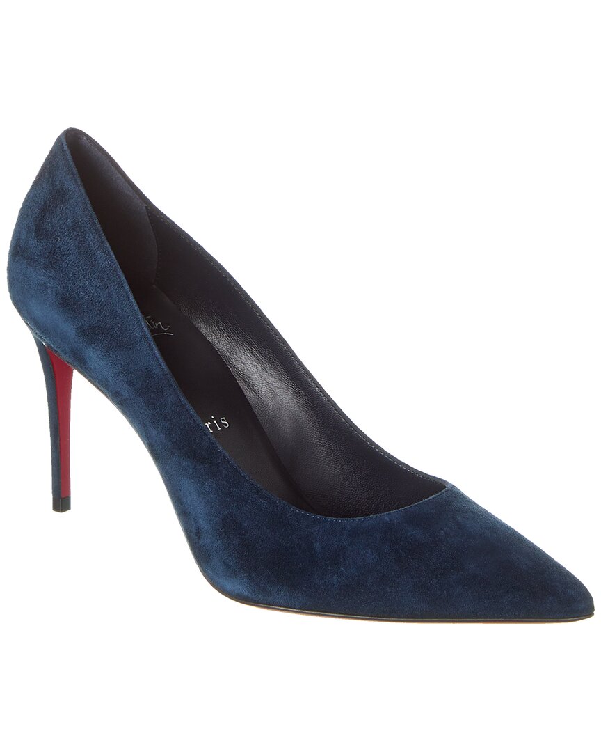Shop Christian Louboutin Kate 85 Suede Pump In Blue