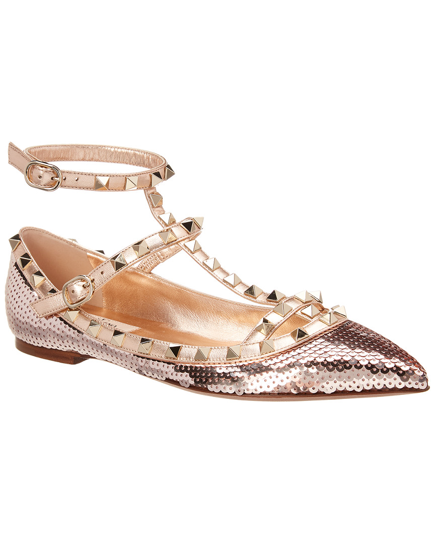 rockstud caged ballerina flat