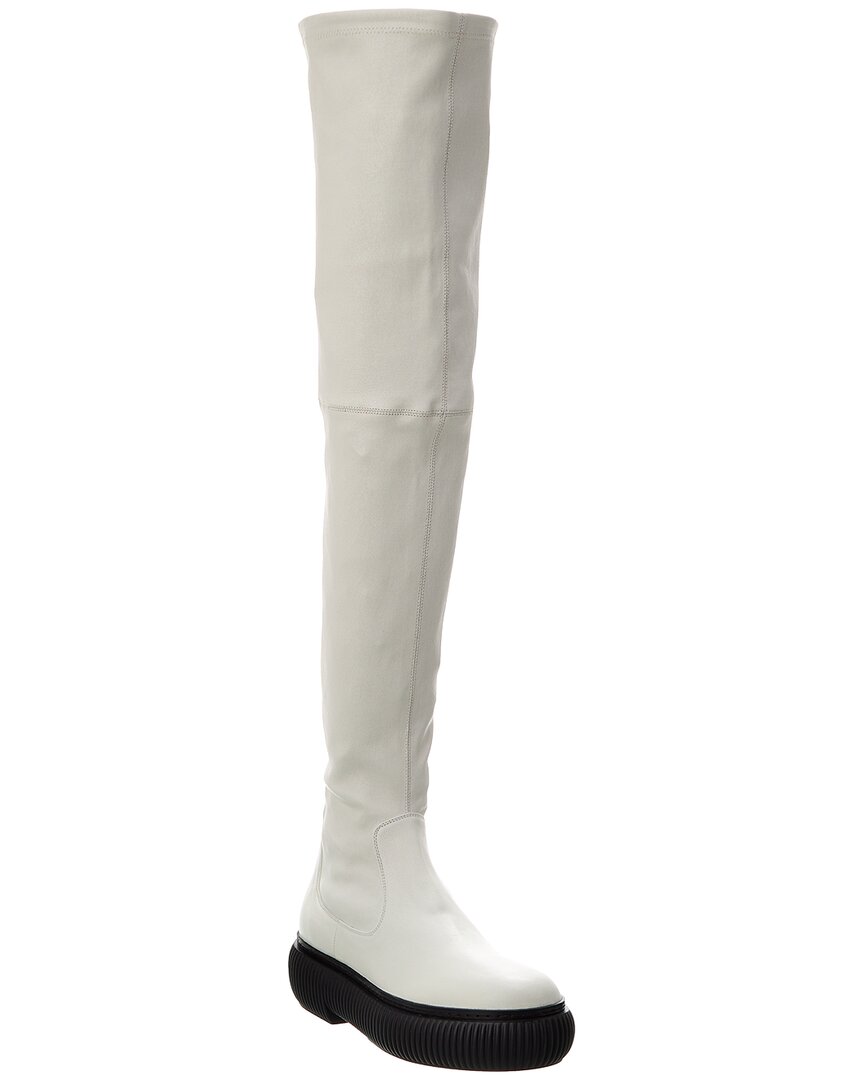 Lanvin Arpege Leather Thigh-high Boot In White
