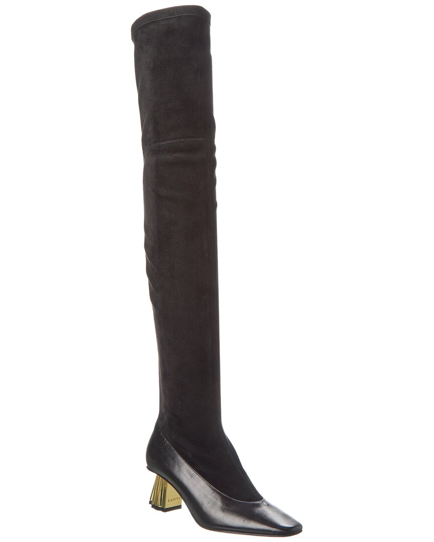 Lanvin M & E Suede Over-the-knee Boot In Black