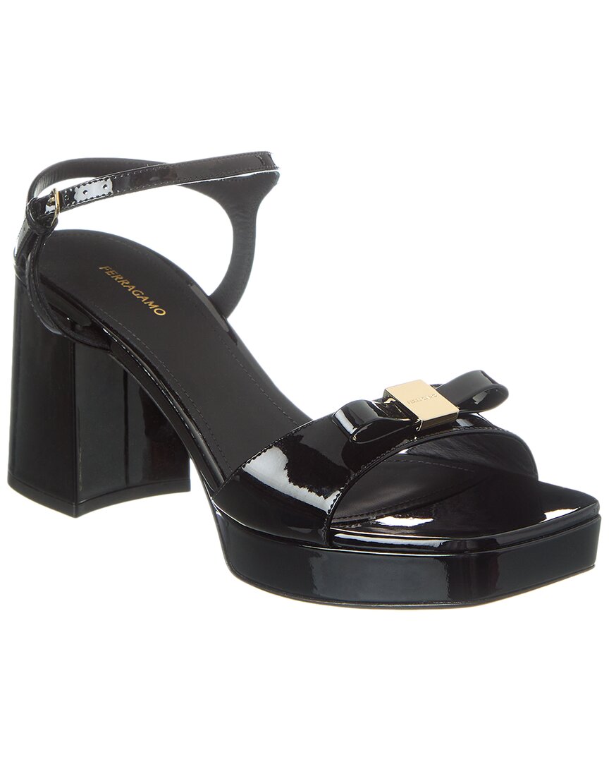 Shop Ferragamo Marika Patent Platform Sandal