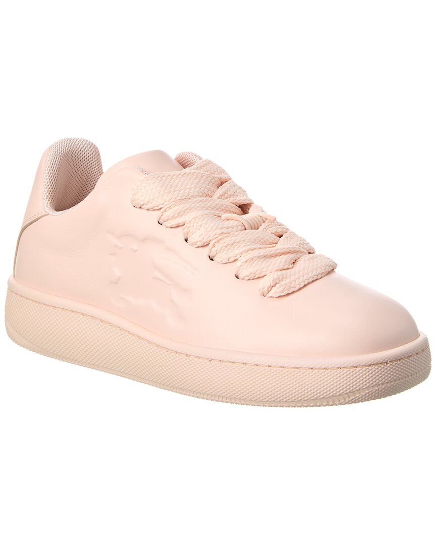 Burberry Box Leather Sneaker In Pink