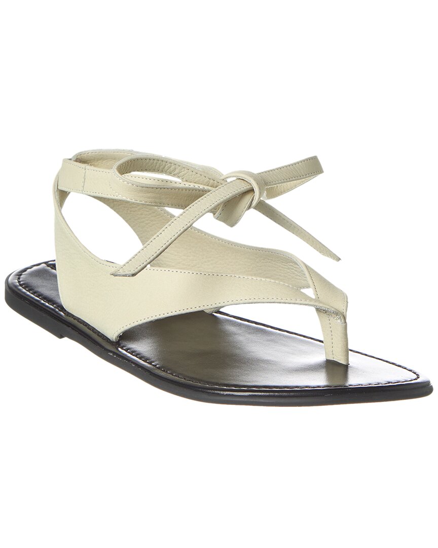 Shop The Row Beach Leather Sandal In White