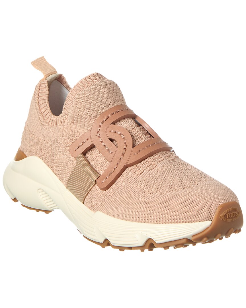 Shop Tod's Chain-embellished Sneaker In Pink