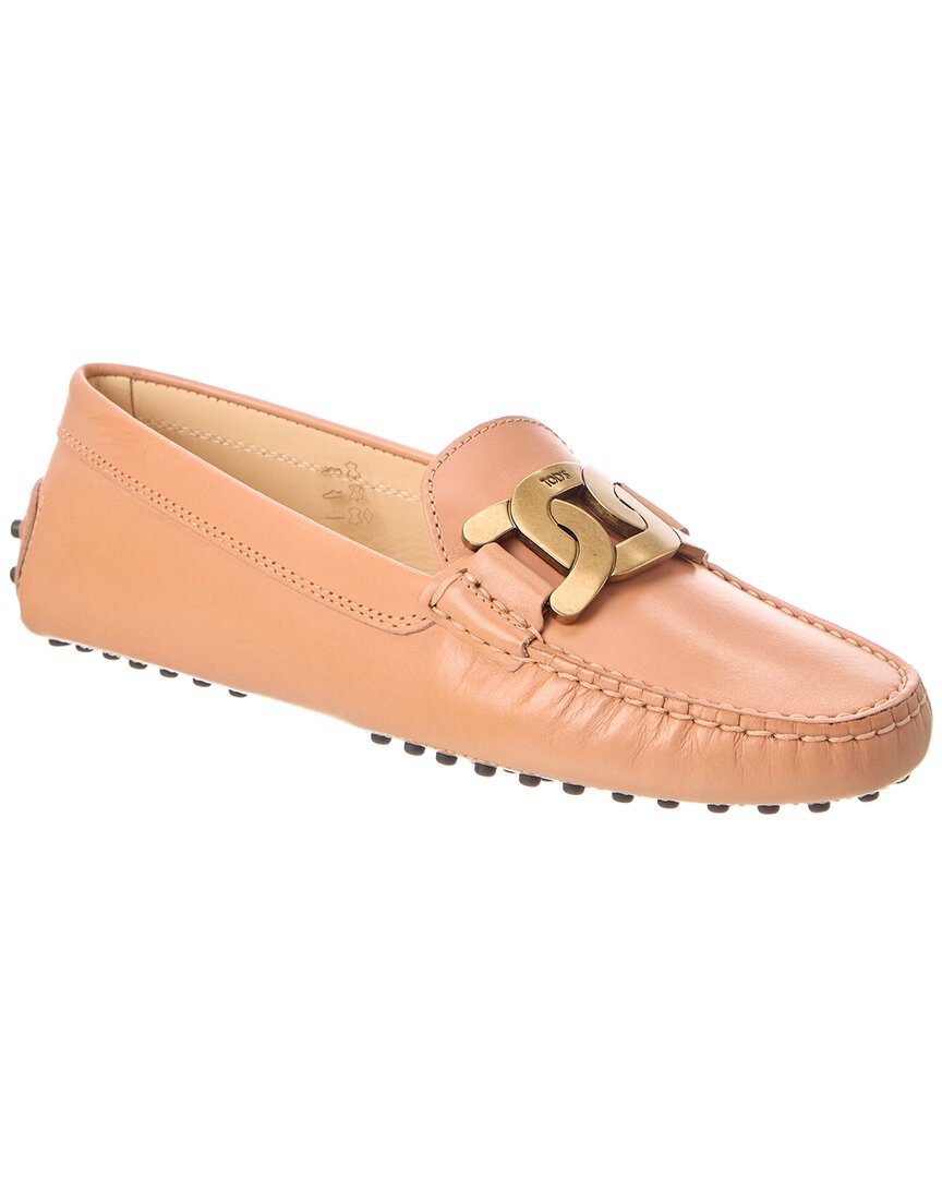 Tod's Kate Gommino Leather Loafer In Orange
