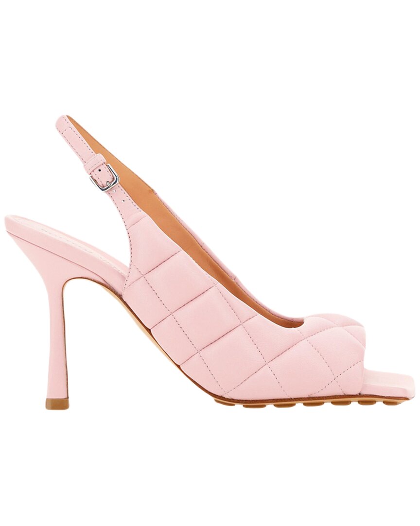 Shop Bottega Veneta Padded Leather Slingback Sandal In Pink
