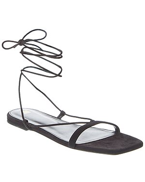 TOTEME Tie-Fastening Suede Sandal