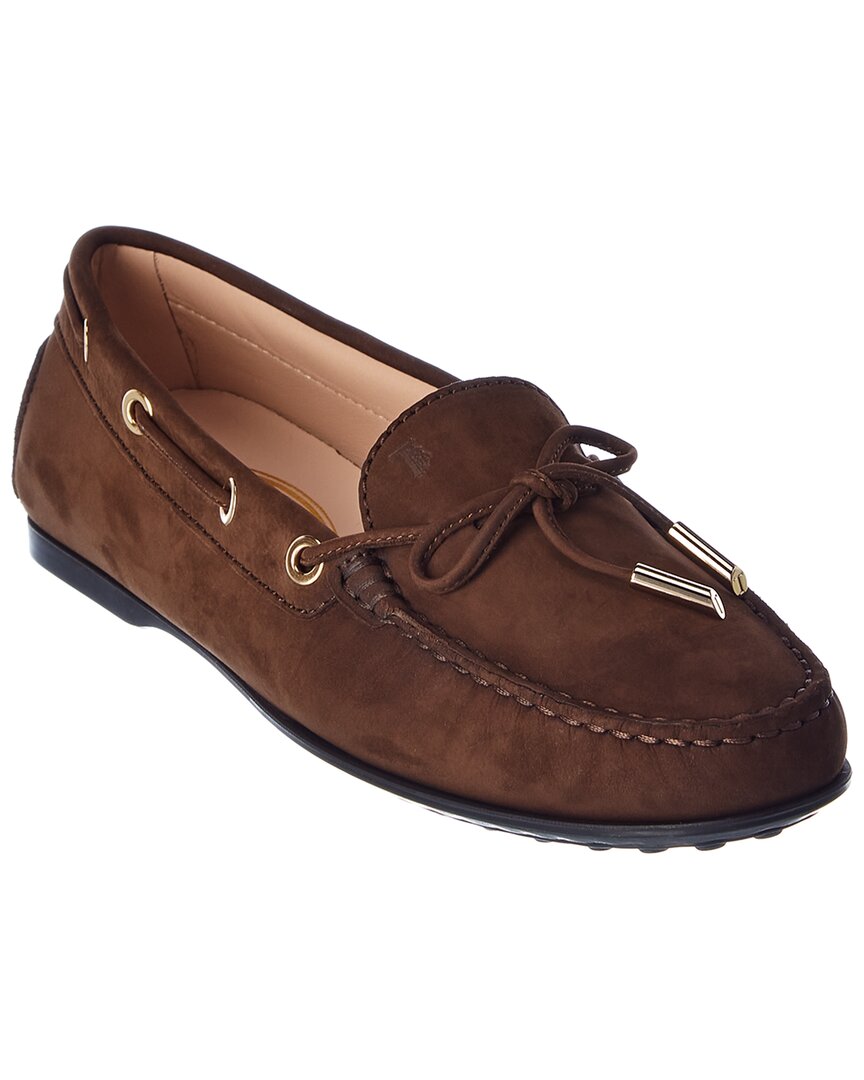 Tod's Suede Loafer In Brown