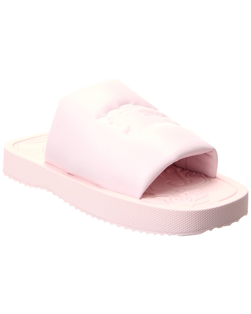 BURBERRY BURBERRY EKD SLAB LEATHER SLIDE