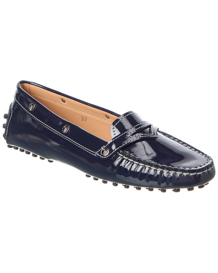Tod's Logo Leather Loafer In Black