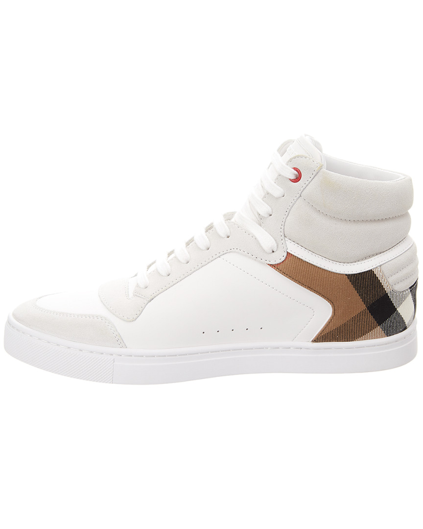 Burberry Reeth Leather & House Check High-Top Sneaker Men's | eBay
