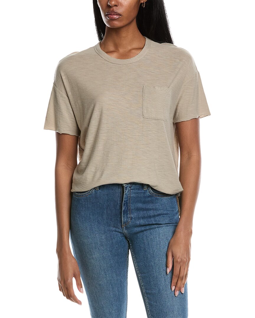 Shop James Perse Pocket T-shirt In Brown