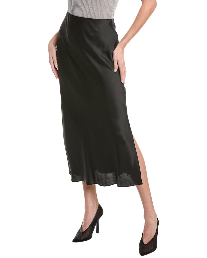 Vince Side Slip Maxi Skirt In Black