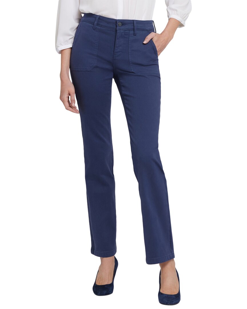 Nydj Billie Exposed Button High Waist Ankle Mini Bootcut Jeans