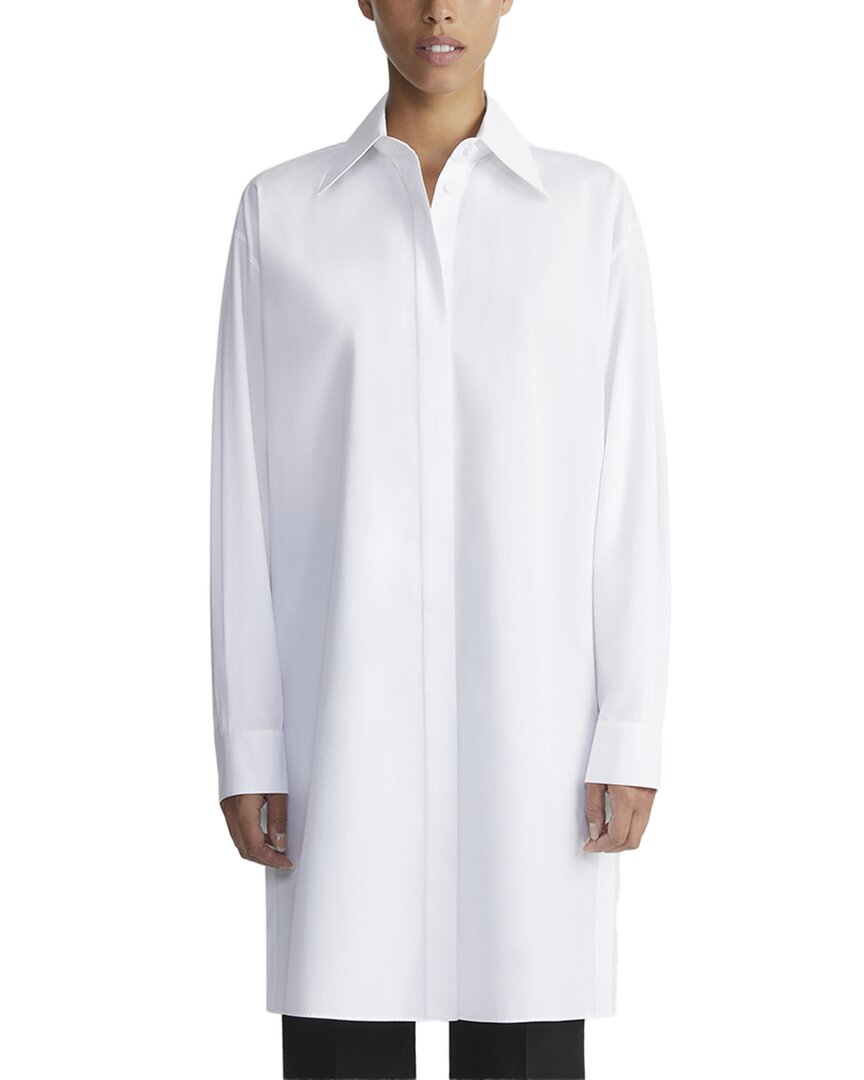 Lafayette 148 Side Button Organic Cotton Poplin Tunic