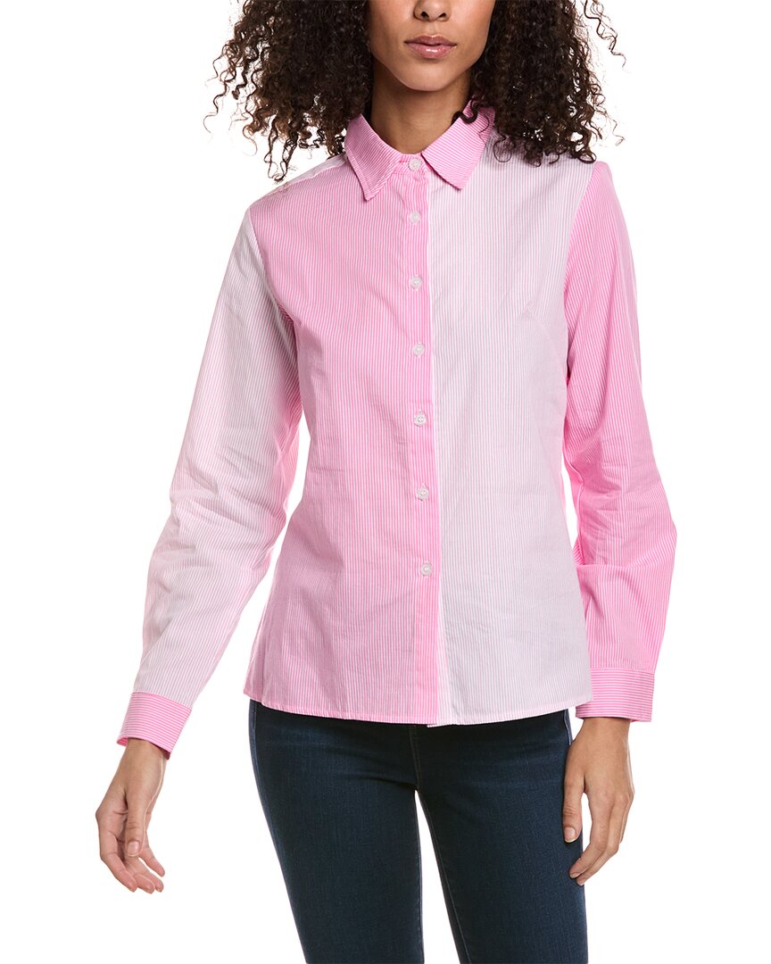 Shop Duffield Lane Sheridan Shirt In Pink