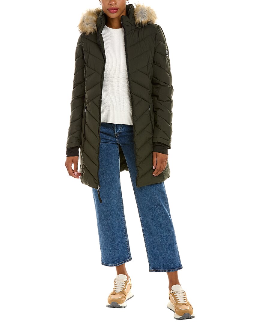 Nautica Stretch Puffer Coat In Black ModeSens