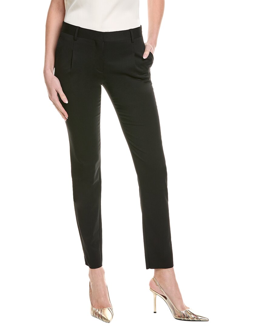 Valentino Silk-lined Wool-blend Pant In Black